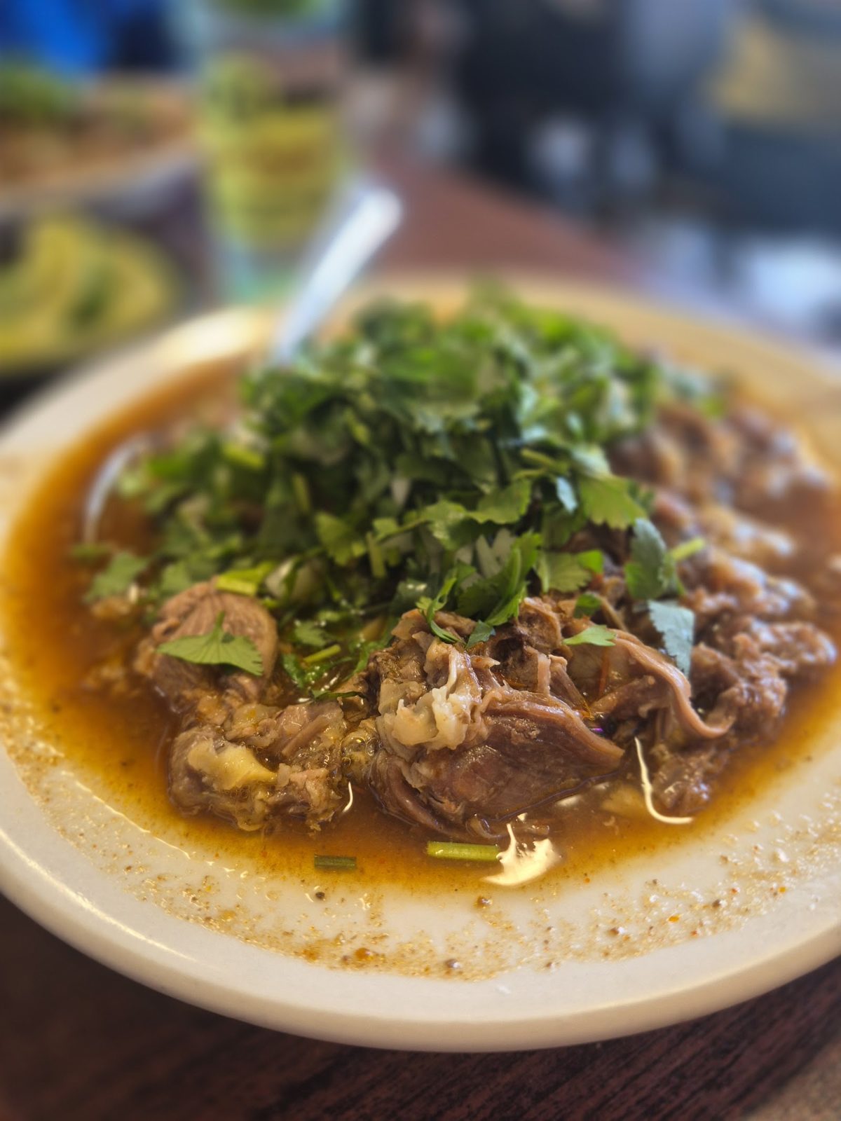Birria bowl with cilantro